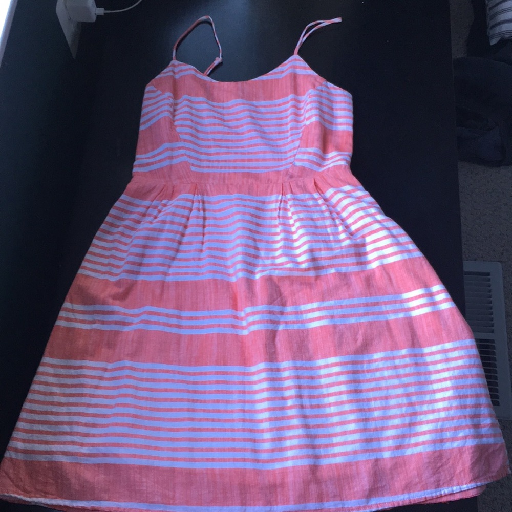 Coral striped dress, Old Navy